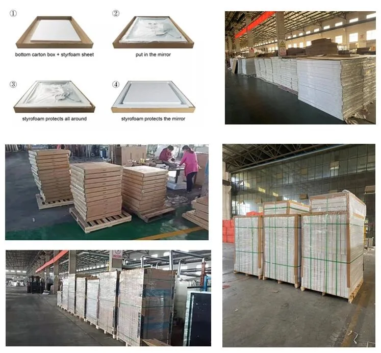 Wholesale Custom Big Large Standing Floor Long Full Length Touch Switch Three-Color Light Hollywood LED Mirror