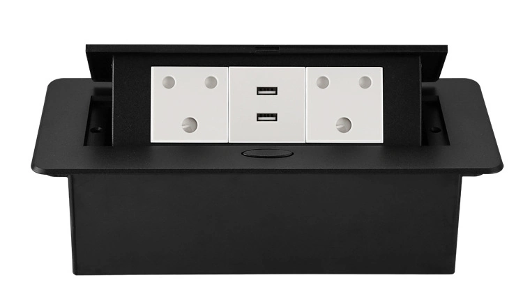 Pop up EU USB Box European Indoor Floor Socket Outlet with USB