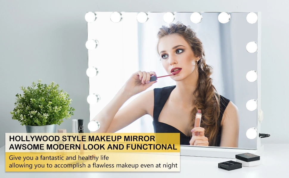 Makeup Mirror with USB Port Lights Hollywood Makeup Dressing Table Mirror U L Certified