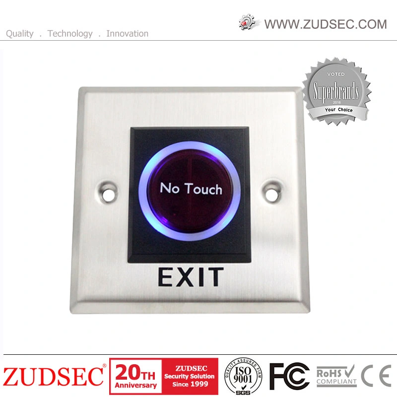 Exit Button Infrared Sensor No Touch Push Switch for Door Access Control System Door Square IR Exit Button